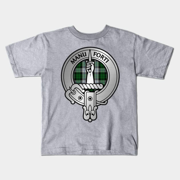 Clan MacKay Crest &Dress Tartan Kids T-Shirt by Taylor'd Designs